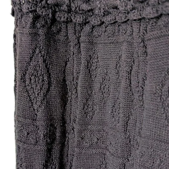 Betsey Johnson rare vintage 90's knit embroidered pointielle midi dress M - Picture 7 of 11